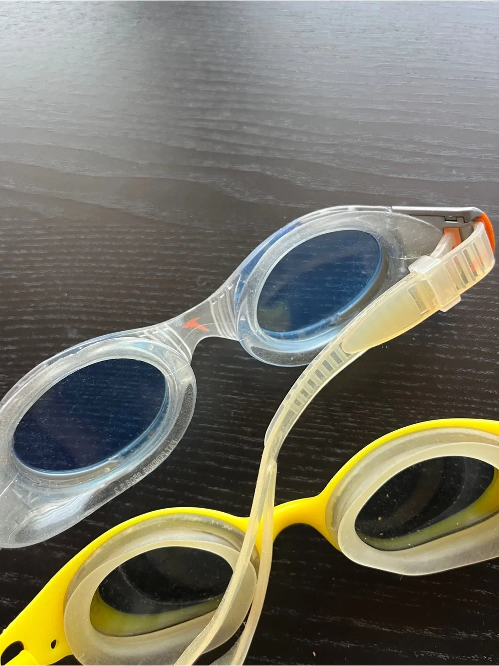 Speedo Swim Goggles Lot Clear Blue Biofuse & Bright Yellow Youth Adult 6.5